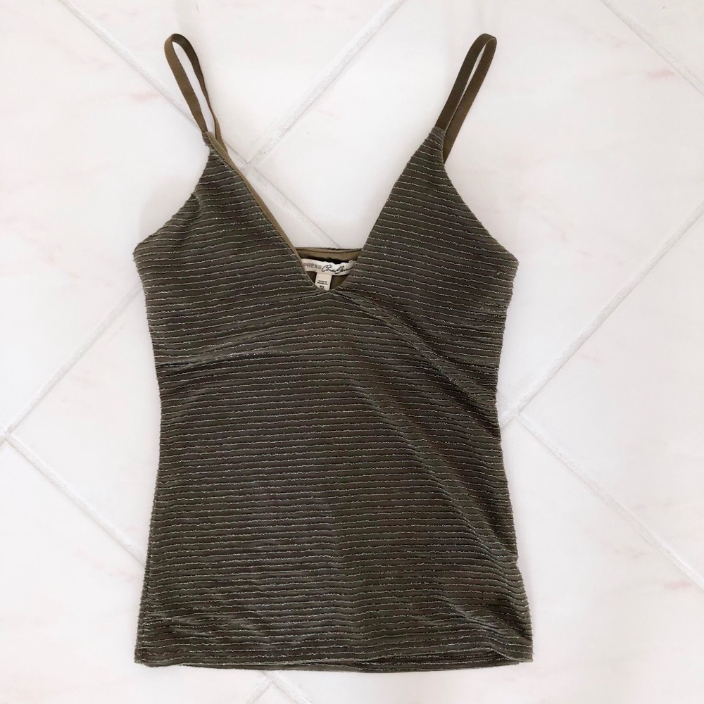 Green Glitter Stripe Cami